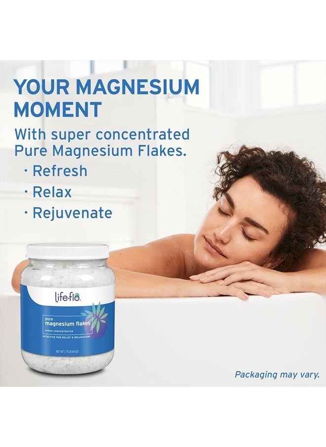 Life-flo Life-flo Pure Magnesium Flakes for Bath | Concentrated Magnesium Chloride Crystals, Relaxing & Rejuvenating Soak (44 oz)  - Image 3