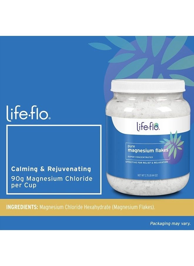 Life-flo Life-flo Pure Magnesium Flakes for Bath | Concentrated Magnesium Chloride Crystals, Relaxing & Rejuvenating Soak (44 oz)  - Image 4