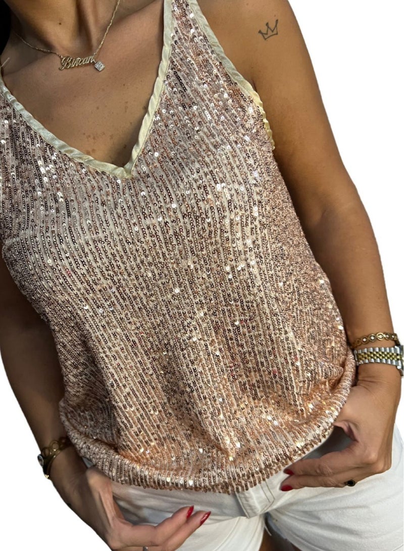 VENTIUP Sequin Blouse Rose - Image 5