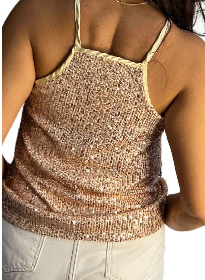 VENTIUP Sequin Blouse Rose - Image 4