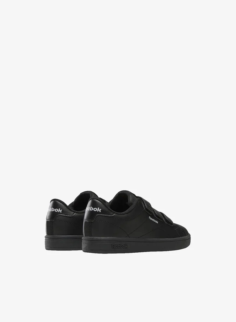 Reebok Black/Grey1 Reebok Court Clean Hook & Loop Straps Kid's Shoes for Women | Best Price UAE