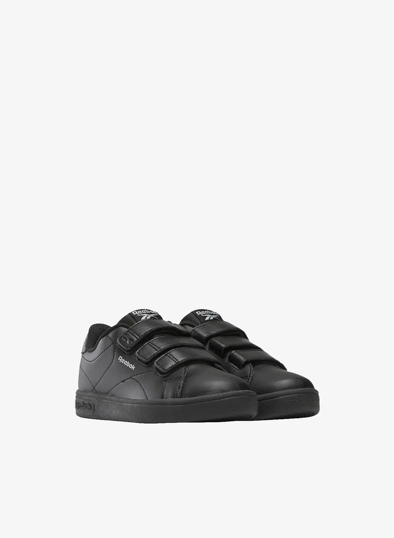 Reebok Black/Grey1 Reebok Court Clean Hook & Loop Straps Kid's Shoes for Women | Best Price UAE