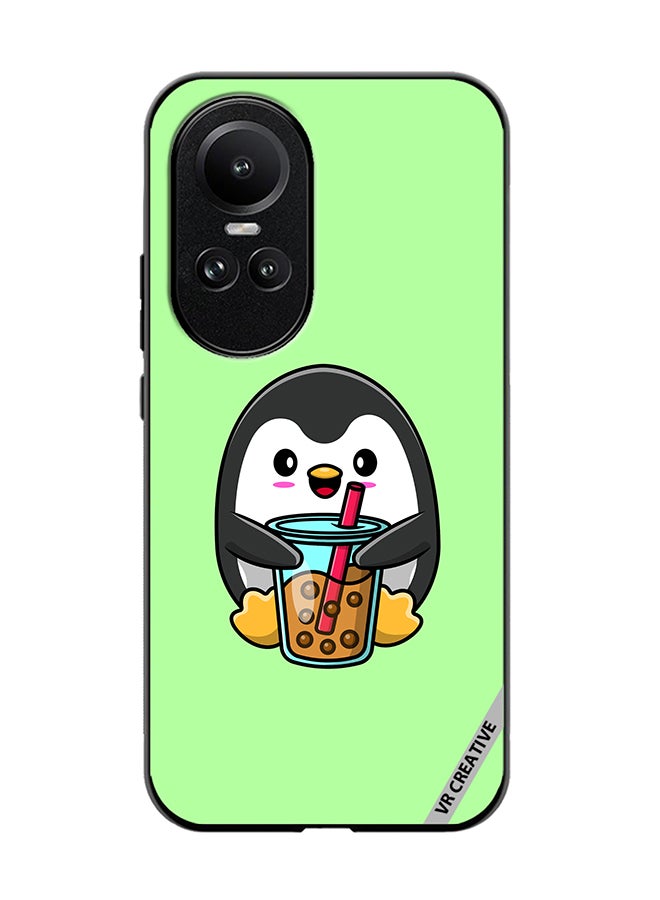 VR CREATIVE Protective Case Cover For Oppo Reno 10 Penguin Cola Design Multicolour - Image 1