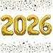 GOER 42 Inch 2026 Gold Foil Number Balloons for 2026 New Year Eve Festival Party Supplies Graduation Decorations - Image 3
