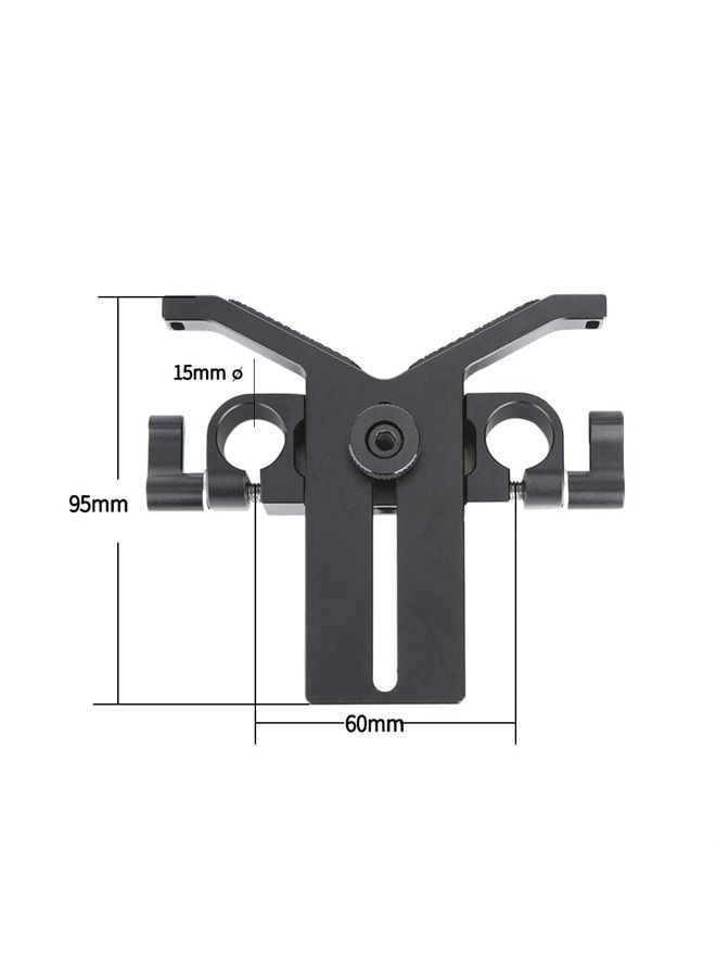 15mm Lens Support Bracket Dual Rod Clamp Universal for 50mm - 140mm Long Lens - 2784