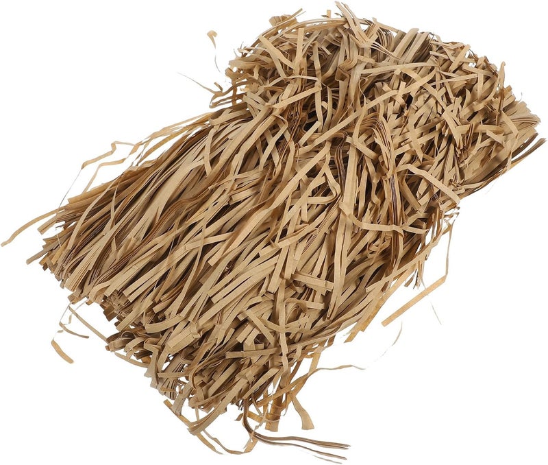 HANABASS Natural Raffia Paper Shreds Box Filler 200g Deep Kraft Color Decorative Shredded Packing Paper for Present Wrapping and Craft Packaging - Image 1