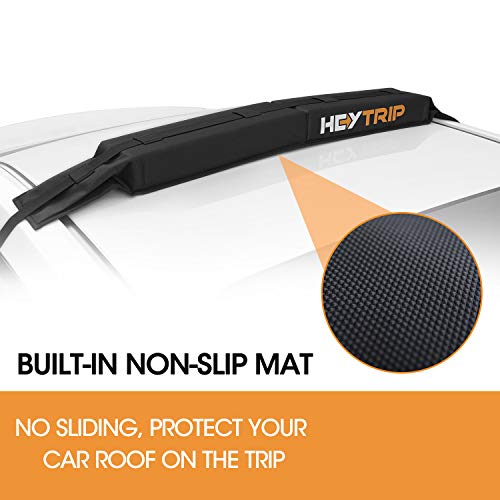 HEYTRIP Universal Soft Roof Rack Pads for Kayak/Surfboard/SUP/Canoe with 15FT Tie-Down Straps and Storage Bag - Image 4