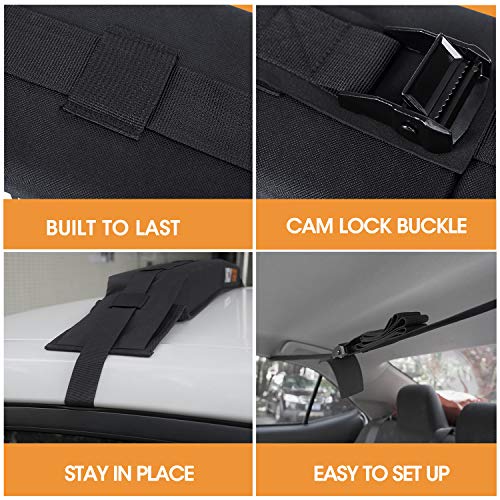 HEYTRIP Universal Soft Roof Rack Pads for Kayak/Surfboard/SUP/Canoe with 15FT Tie-Down Straps and Storage Bag - Image 5