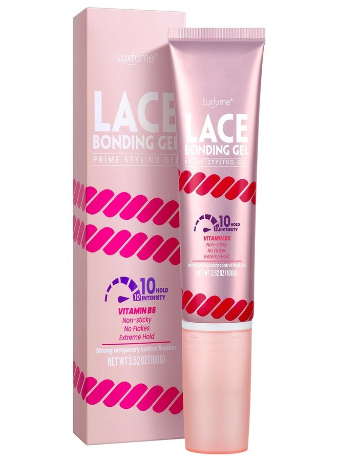 Luxfume Lace Bonding Gel 100g,Extreme Hold Lace Gelly,New Brush Head Design,Invisible & Skin-Friendly Formula,Wig Glue Lace Glue,Temporary Daily Hold for Lace Front Wigs and Hair,Waterproof & Sweatproof - Image 1
