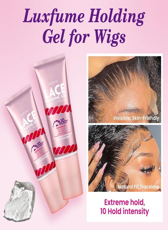 Luxfume Lace Bonding Gel 100g,Extreme Hold Lace Gelly,New Brush Head Design,Invisible & Skin-Friendly Formula,Wig Glue Lace Glue,Temporary Daily Hold for Lace Front Wigs and Hair,Waterproof & Sweatproof - Image 2