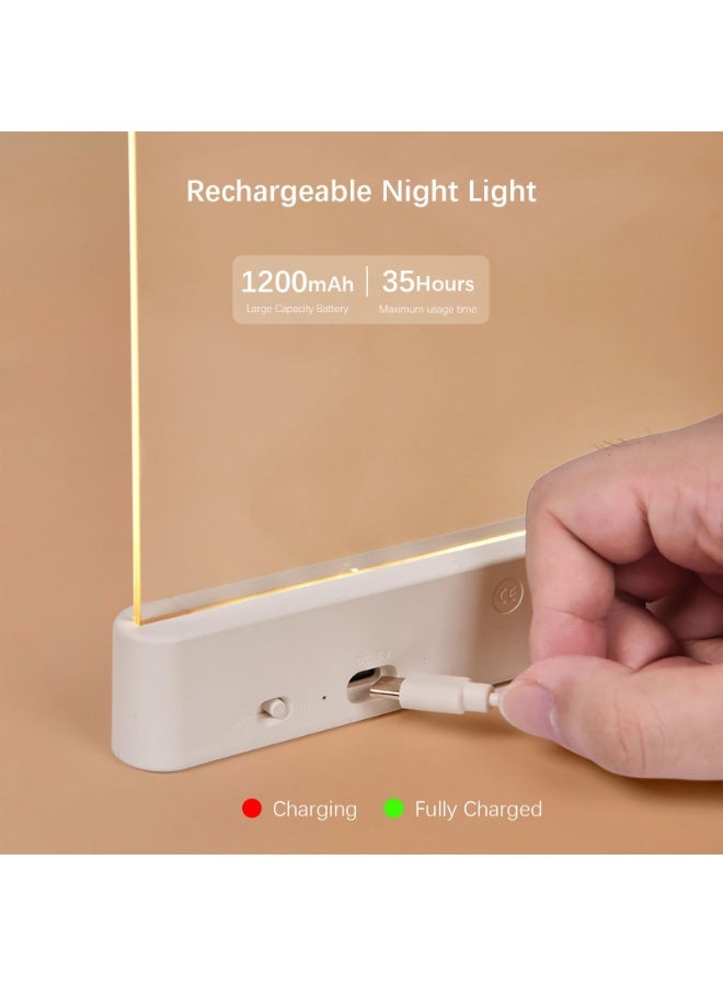 LED Book Light and Night Light 2 in 1, 3 Color Temperatures & Stepless Dimming, USB Rechargeable Reading Light with Timer for Night Reading (White) - Image 4
