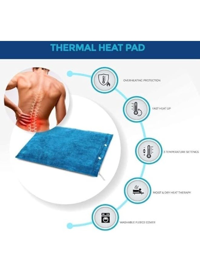 Electric Heating Pad – Therapeutic Relief for Back Pain & Cramps – Large Size (Approx. 30x60 cm) – Comfortable & Fast Heating - Image 2