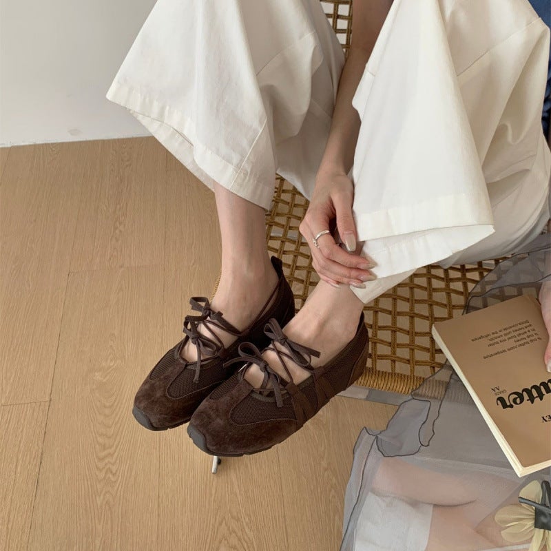 Women's Leather Bowknot Loafer Shoes - Image 2