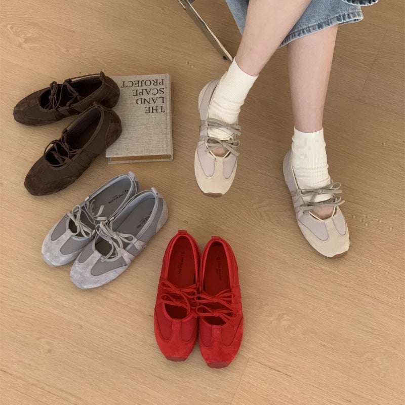Women's Leather Bowknot Loafer Shoes - Image 1