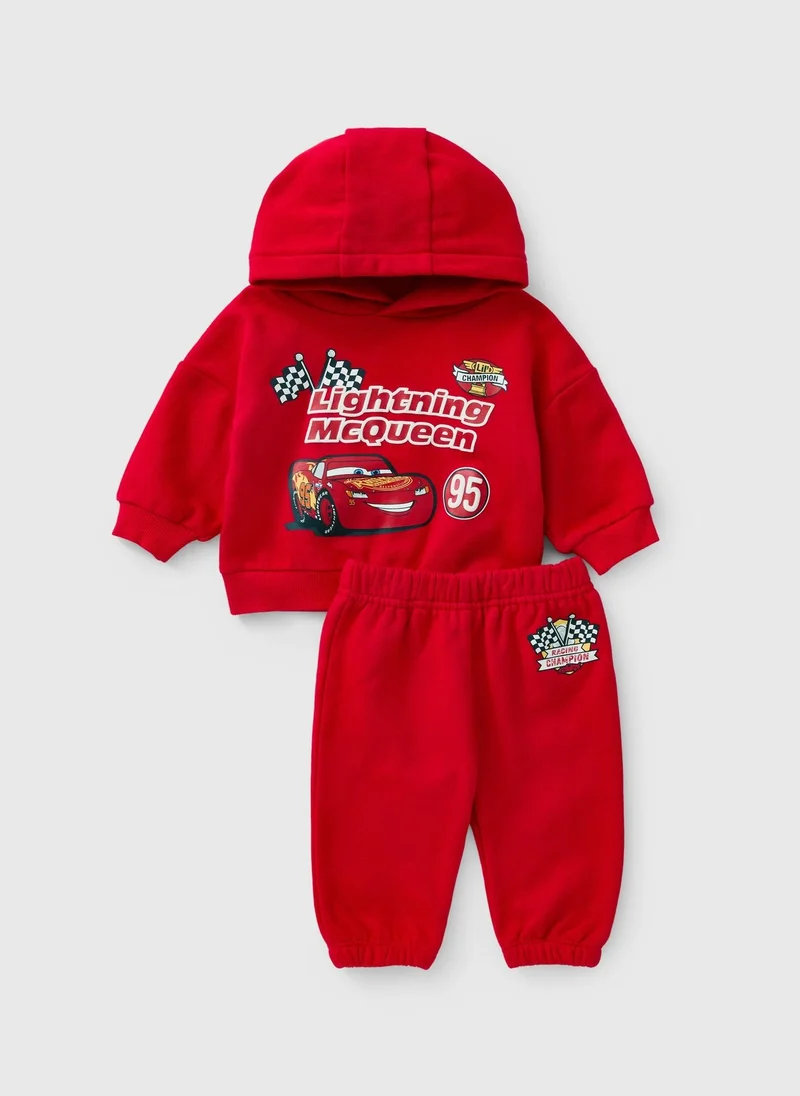 ماتلان Disney Cars Baby Red Hoodie & Jogging Bottoms Set