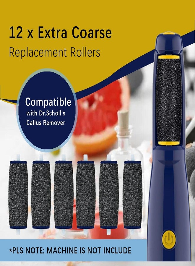 GOMINYUF Replacement Roller Compatible with Dr. Scholl's Callus Remover Electronic Foot File-Extra Coarse (12 Pack) - Image 2