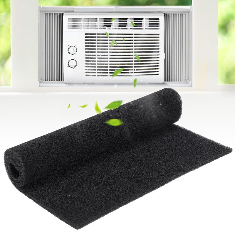 157 x 276 Extra Large Cuttable Air Conditioner Filters Cut to Fit Carbon Pad Air Purifier Filters Washable Reusable Foam Pad Pre Filter Roll for Air Filters AC Window Unit Charcoal Sheet