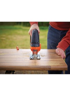 BLACK+DECKER Electric Pendulum Jigsaw Variable Speed 0 2500 Rpm 3 Position Pendulum Tool Free Blade Change Fits T And U Shank Blades Efficient And Precise Orange Black Bdcjs18N Xj  - Image 2