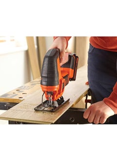 BLACK+DECKER Electric Pendulum Jigsaw Variable Speed 0 2500 Rpm 3 Position Pendulum Tool Free Blade Change Fits T And U Shank Blades Efficient And Precise Orange Black Bdcjs18N Xj  - Image 3