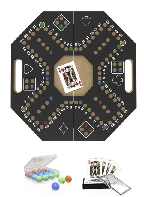 Strong wooden jackaroo game for strategic planning, 40 x 40cm