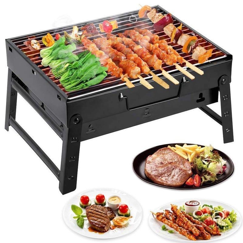 Pascol Pascol Charcoal Grill Folding Portable Lightweight Barbecue Grill Tools for Outdoor Grilling Cooking Camping Hiking Picnics Tailgating Backpacking Party  - Image 1
