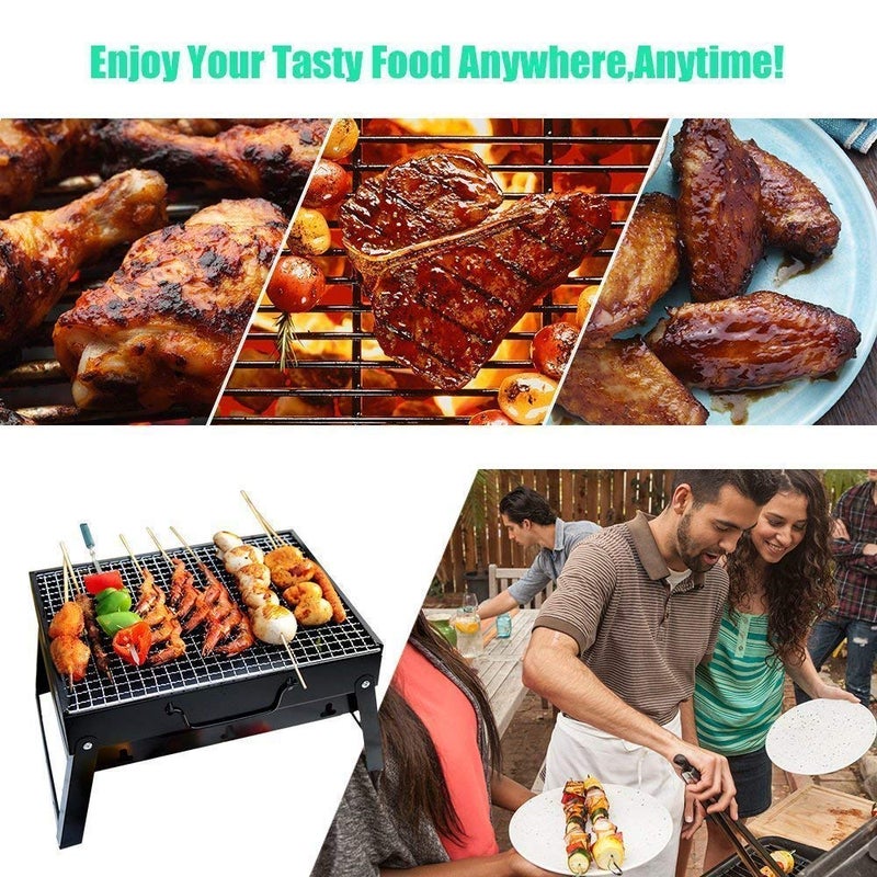 Pascol Pascol Charcoal Grill Folding Portable Lightweight Barbecue Grill Tools for Outdoor Grilling Cooking Camping Hiking Picnics Tailgating Backpacking Party  - Image 4