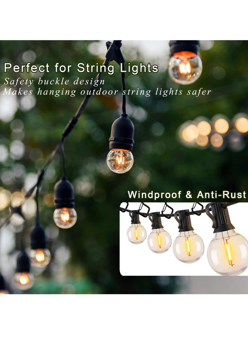 Excefore 20 Pack Q-Hanger Hooks Screw Hooks for Outdoor String Lights Mounted on Wall Ceiling Suitable for Hanging Plants Lights & Patio Lights - Image 5