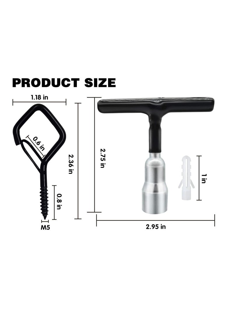 Excefore 20 Pack Q-Hanger Hooks Screw Hooks for Outdoor String Lights Mounted on Wall Ceiling Suitable for Hanging Plants Lights & Patio Lights - Image 2