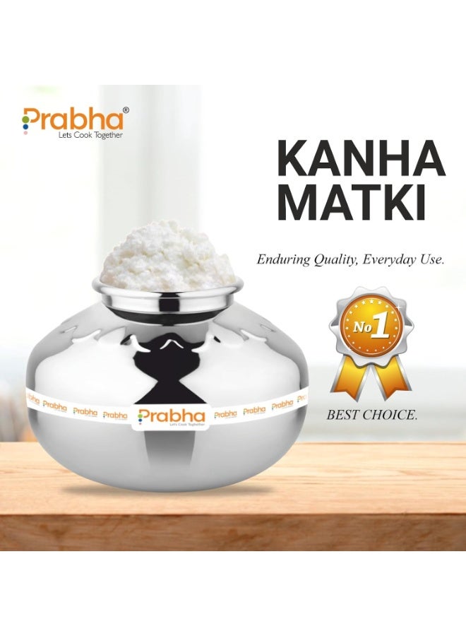 Prabha Stainless Steel Kanha Matki 12.4L - Modern Design, Ideal Storage Solution for Home & Kitchen - Image 4