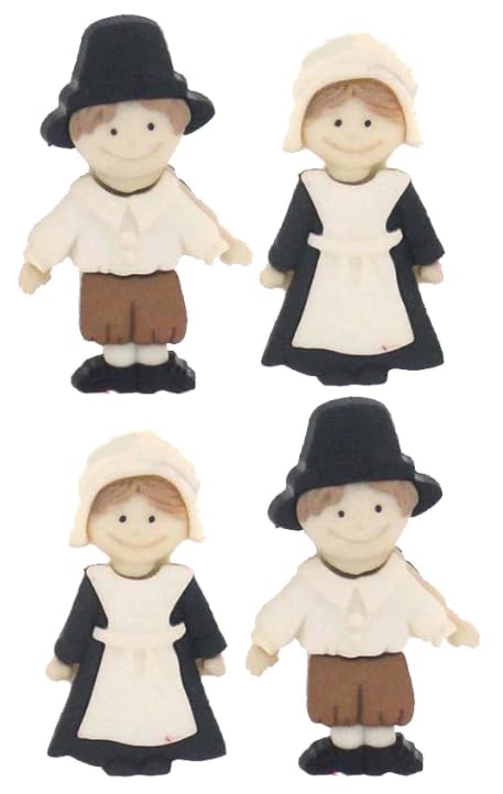 Pilgrims Buttons by Dress It Up Buttons and Embellishments  4 Piece
