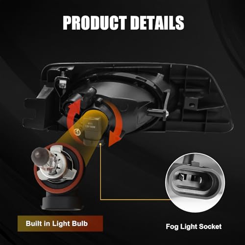 OKSIWA Halogen Fog Light for 2006 2007 Honda Accord Sedan,Fog lamp Assembly Replacement, IP67 Waterproof, Clear Lens,Include Fog Wiring Harness - Image 4
