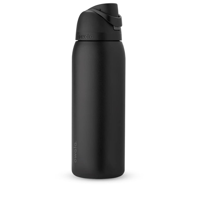 Owala Owala FreeSip Insulated Stainless Steel Water Bottle with Straw BPAFree Sports Water Bottle Great for Travel 40 Oz Very Very Dark 