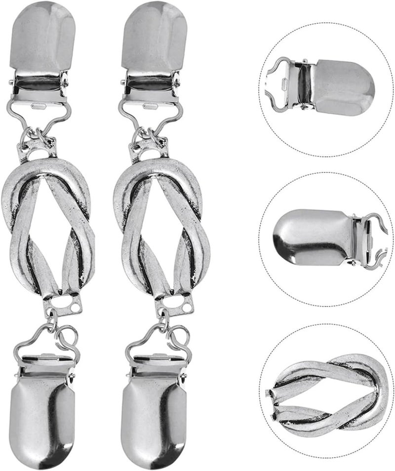 Cinch Clip Cinch Clip 6pcs Retro Sweater Clips Vintage Alloy Collar Shawl Clothes Decorations Knitwear Accessories for Variety of Shirts - Image 4