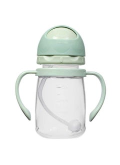 Nabhya Baby Joy Spill Proof Kids Transparent With Gravity Ball Straw Sipper Cup Water Bottle With Handles 250 Ml (Green)  - Image 5