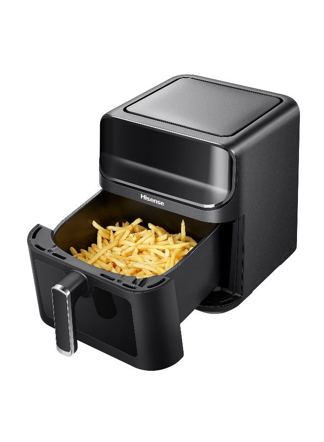 Hisense 6.7L Capacity Air Fryer, 1350W Power, 200℃ Temperature, 10 Present Cooking Menu, Visible Basket, Colorful Touch Panel, 360°Circulation (H06AFBS2S3 Black) 6.7 L 1350 W Air Fryer Black - Image 5
