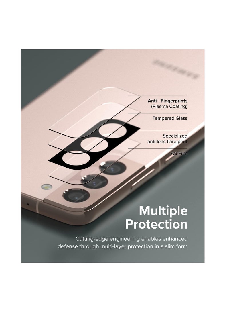 Generic - Samsung Galaxy S21 FE 5G Camera Protector Tempered Glass Screen Protector HD [Full Coverage][Anti-Scratch] Drop Protection Ultra Clear/Thin Lens Protector Case - Black - Image 1