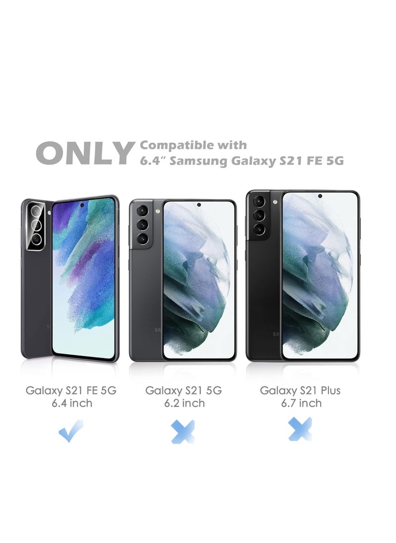Generic - Samsung Galaxy S21 FE 5G Camera Protector Tempered Glass Screen Protector HD [Full Coverage][Anti-Scratch] Drop Protection Ultra Clear/Thin Lens Protector Case - Black - Image 1