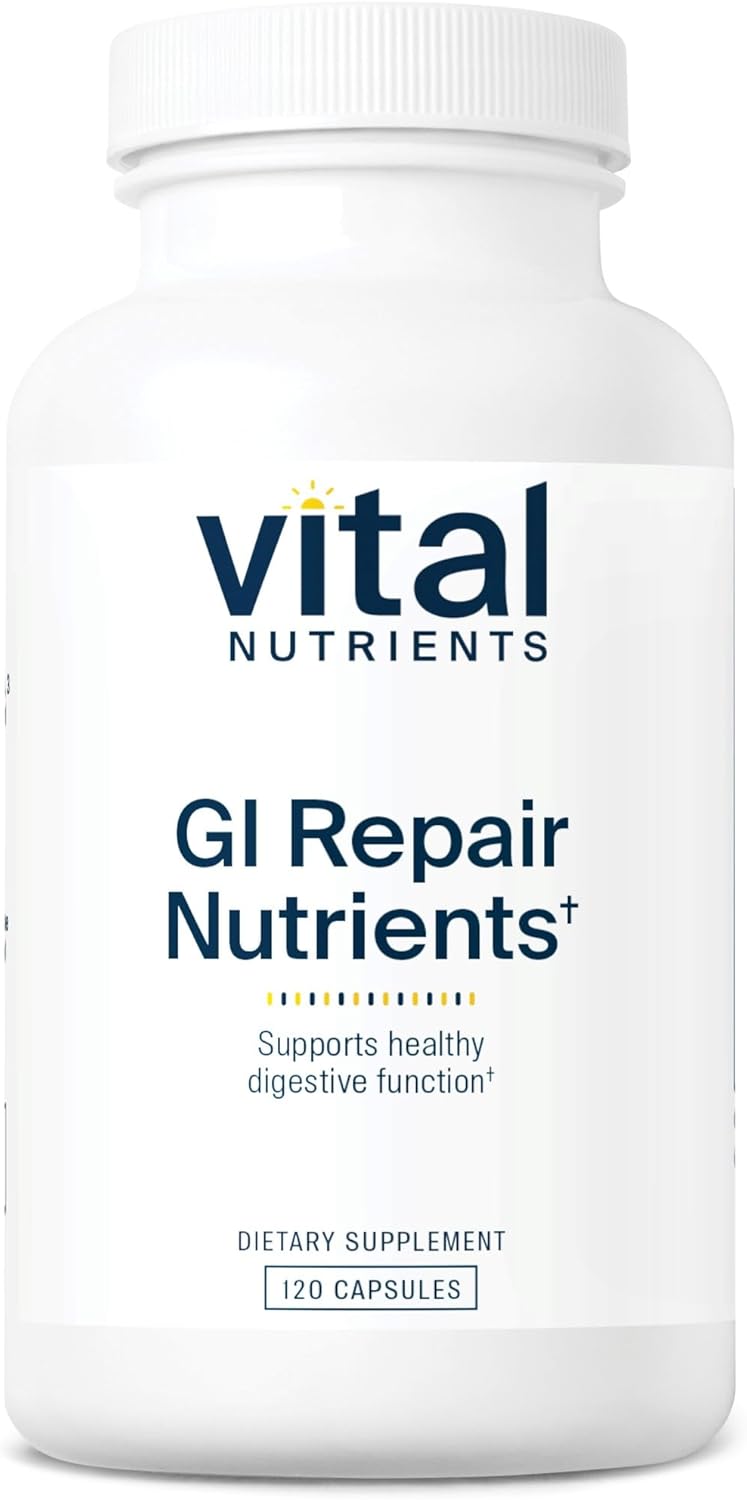 Vital Nutrients GI Repair Nutrients  Leaky Gut Capsule with L Glutamine and NAcetyl  Digestive Enzyme Supplement to Support Gut Health and Digestion  Gluten and Dairy Free  120 Capsules - Image 1