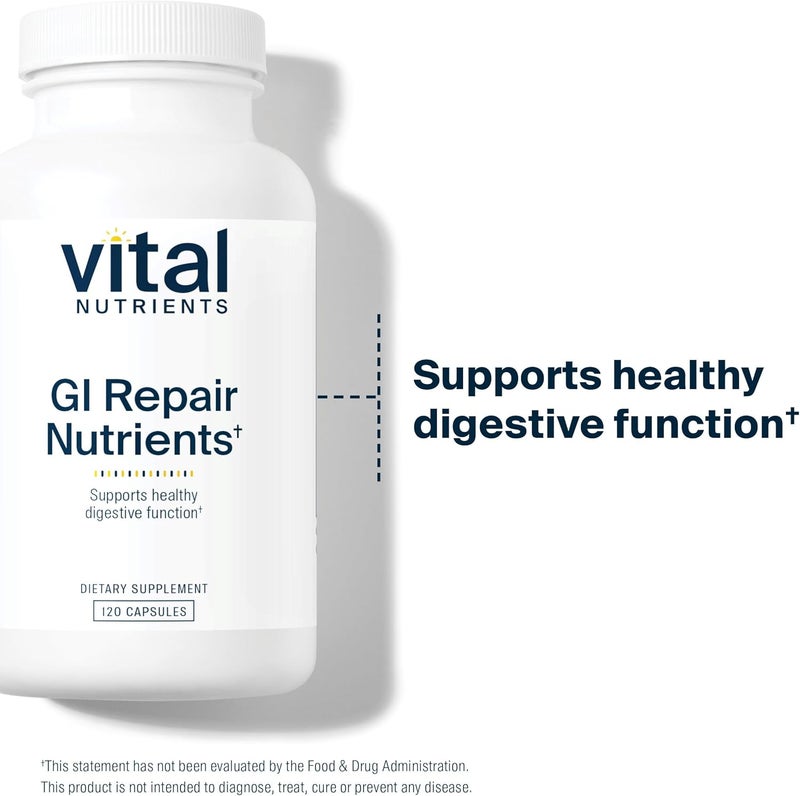 Vital Nutrients GI Repair Nutrients  Leaky Gut Capsule with L Glutamine and NAcetyl  Digestive Enzyme Supplement to Support Gut Health and Digestion  Gluten and Dairy Free  120 Capsules - Image 3