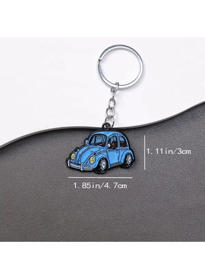 Retro Cartoon Car Keychain Model B Classic Design Keyring for Car Enthusiasts - Image 2