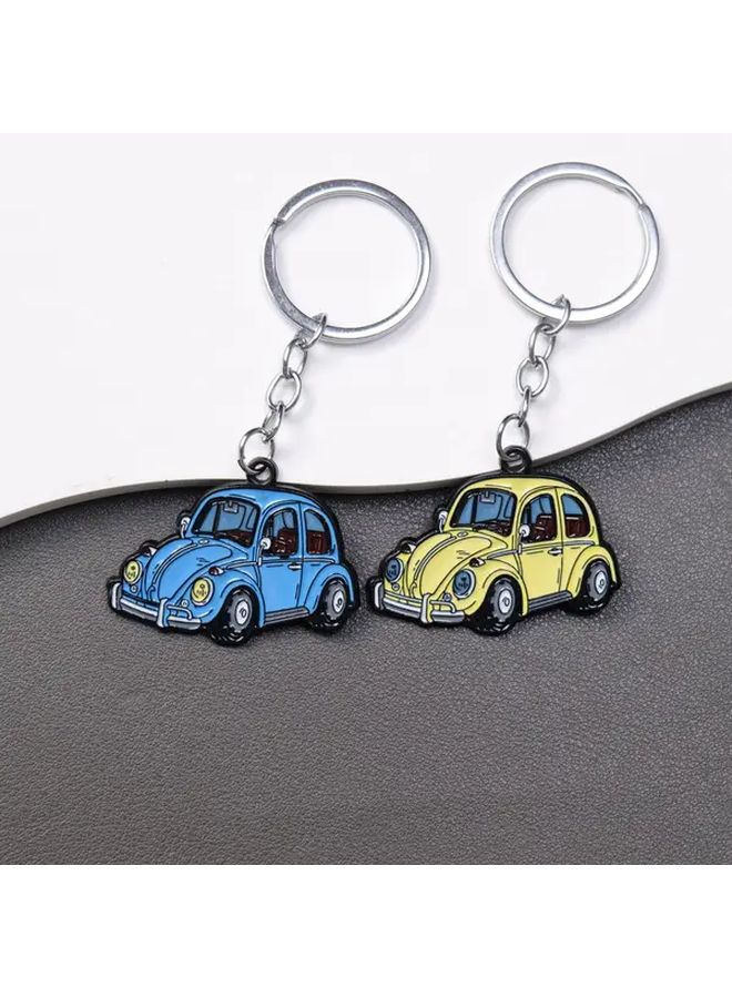 Retro Cartoon Car Keychain Model B Classic Design Keyring for Car Enthusiasts - Image 1