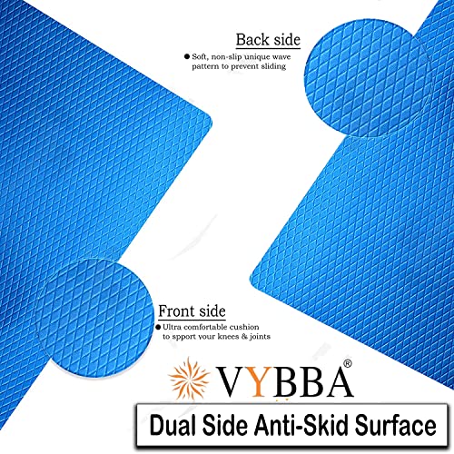 VYBBA 6 MM 100% EVA Yoga Mat with Bag Cover for Gym Workout and Yoga Exercise Odour free Anti-Slip Yoga Mat for Men & Women Fitness Blue - Image 3