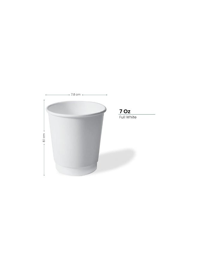 IDEAL PACK Disposable Heavy Duty Double Wall Paper Cups 25-Pack, 7 oz - Image 2