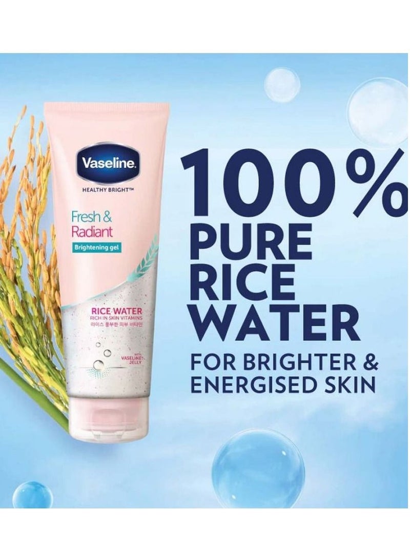 فازلين هيلثي برايت فريش اند راديانت جل ماء الأرز 180 مل - Image 2