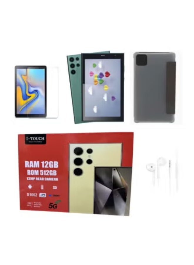 I-TOUCH ITouch Smart Tablet S1002 10.1-Inch Android 13 Tab | 12GB RAM, 512GB ROM | Dual SIM 5G LTE + Wi-Fi for Fast Connectivity | MAL400 GPU for Enhanced Graphics | PU Protective Cover Included | Sleek Blue Design | Ideal for Gaming, Online Classes, Remote Work & Entertainment - Image 2