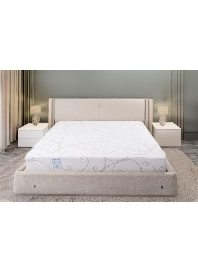 Almutlaq Furniture - Wave Latex - High Density Foam With 7-Zone Design To Provide A Healthy And Luxurious Sleep Experience For All Ages, The 7-Zone Foam Offers A Tailored Support To Different Areas Of The Body - King Size Mattress 200x180x25 CM - Colour White - Image 1