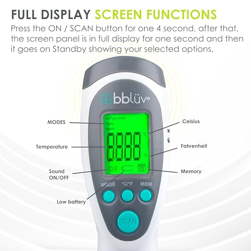 bblÃ¼v bblüv - Termö - Infrared Digital Thermometer, Non-Contact Forehead Temperature for Adults and Kids, Digital Thermometer for Home with Fever Indicator, Non-Touch Accurate & Instant Temperature Reading - Image 2