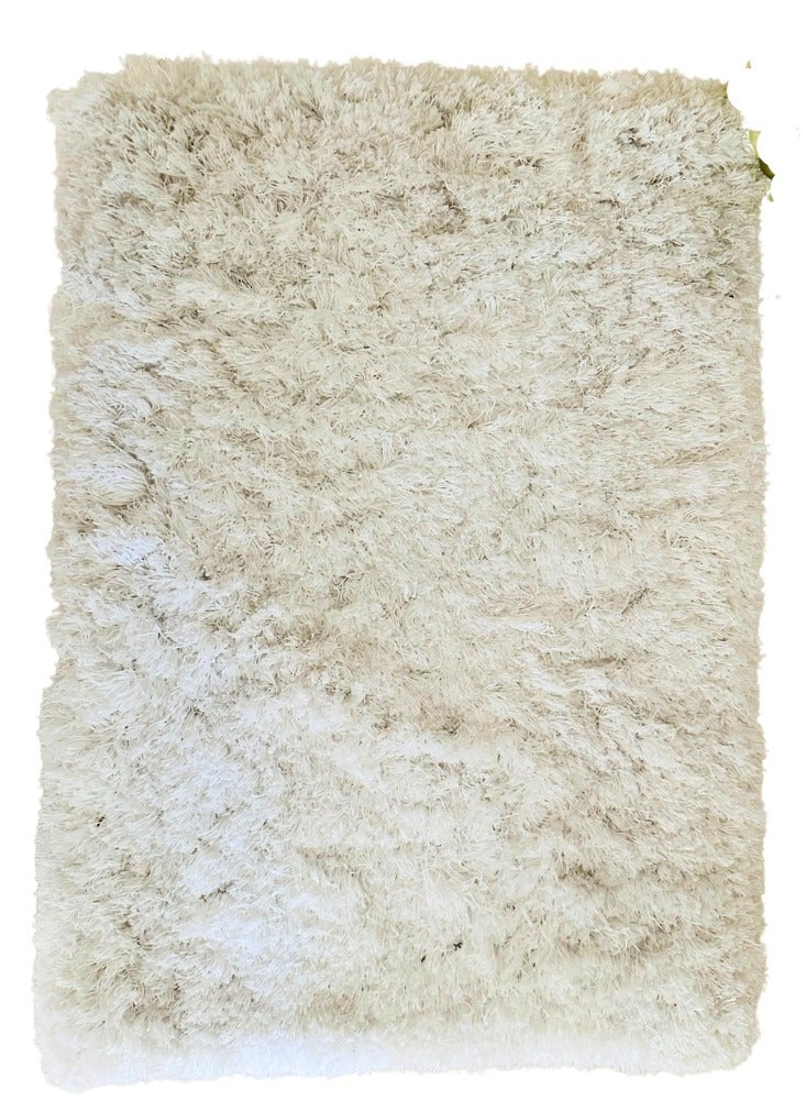 IndiaWeaves Handmade Cotton Doormats White Natural Full  Size- 50x80cm - Image 1