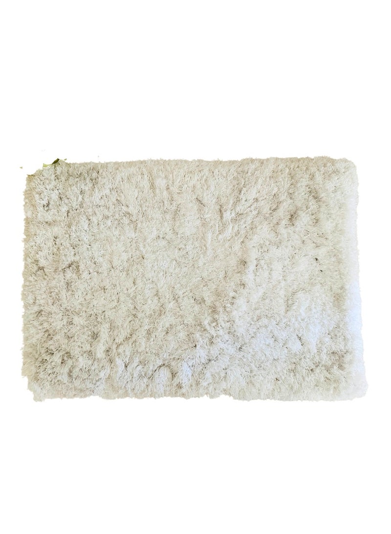 IndiaWeaves Handmade Cotton Doormats White Natural Full  Size- 50x80cm - Image 2