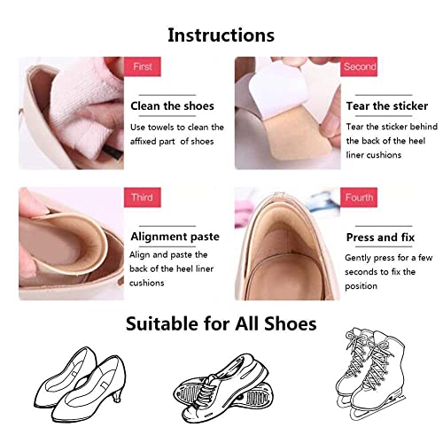 FEXMY Heel Grips Liner Cushions Inserts For Loose Shoes, Heel Pads Snugs For Shoe Too Big Men Women, Filler Improved Shoe Fit & Comfort, Prevent Heel Slip & Blister (Back Support) - Image 5